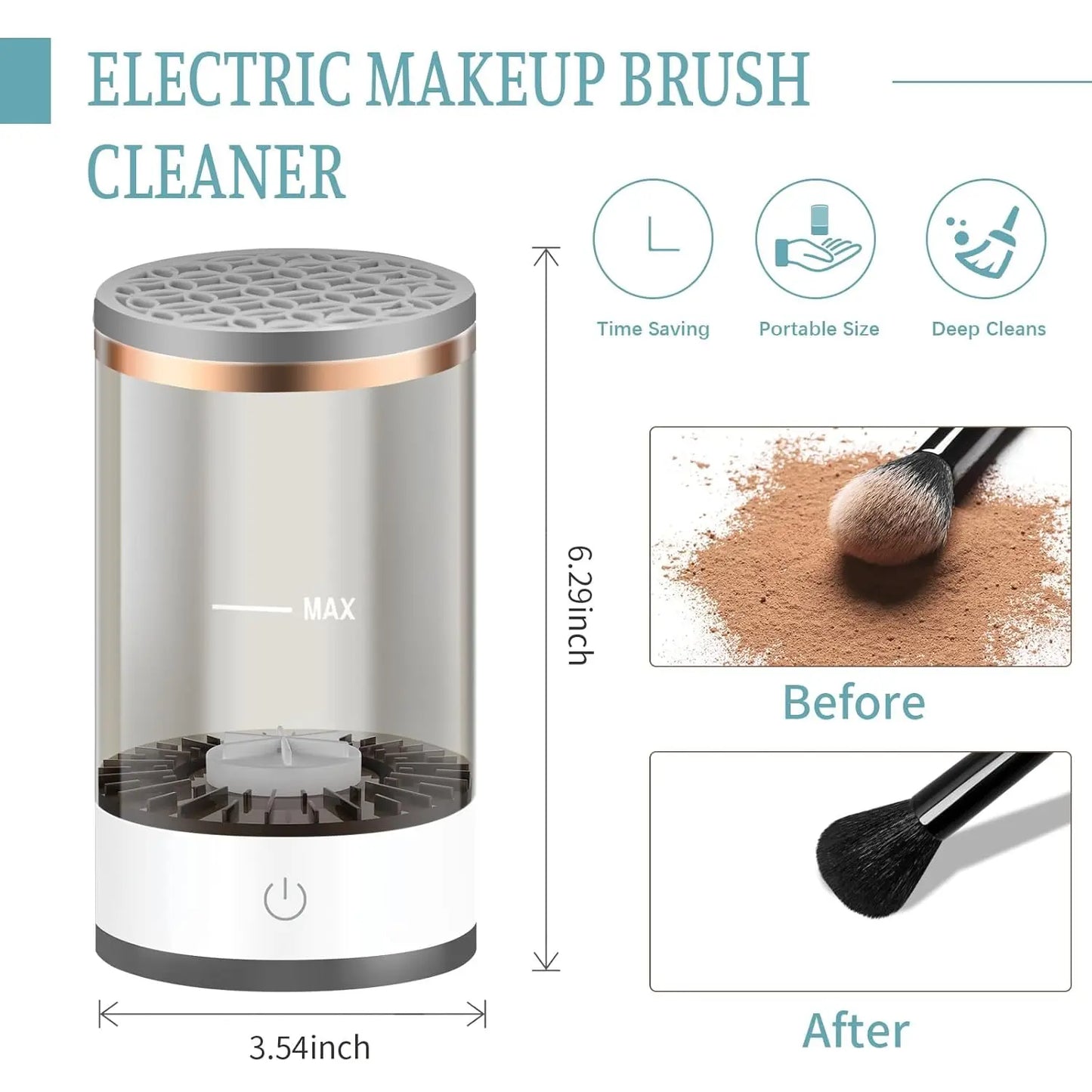 SonicGlow Pro – Rechargeable Automatic Makeup Brush Cleaner for Flawless Beauty SonicGlowPro