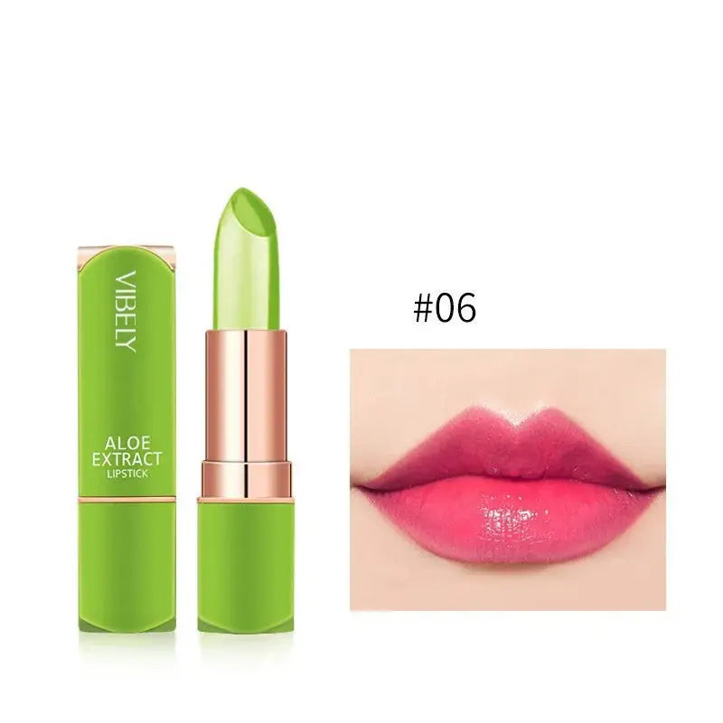 Color Changing Aloe Vera Jelly Lipstick Moisturizing Tinted Lip Balm Lasting Moisturizing Not Easy To Fade Lipsticks Cosmetic NNOS