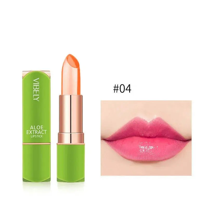 Color Changing Aloe Vera Jelly Lipstick Moisturizing Tinted Lip Balm Lasting Moisturizing Not Easy To Fade Lipsticks Cosmetic NNOS