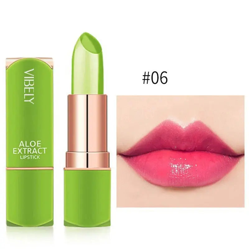 Color Changing Aloe Vera Jelly Lipstick Moisturizing Tinted Lip Balm Lasting Moisturizing Not Easy To Fade Lipsticks Cosmetic NNOS