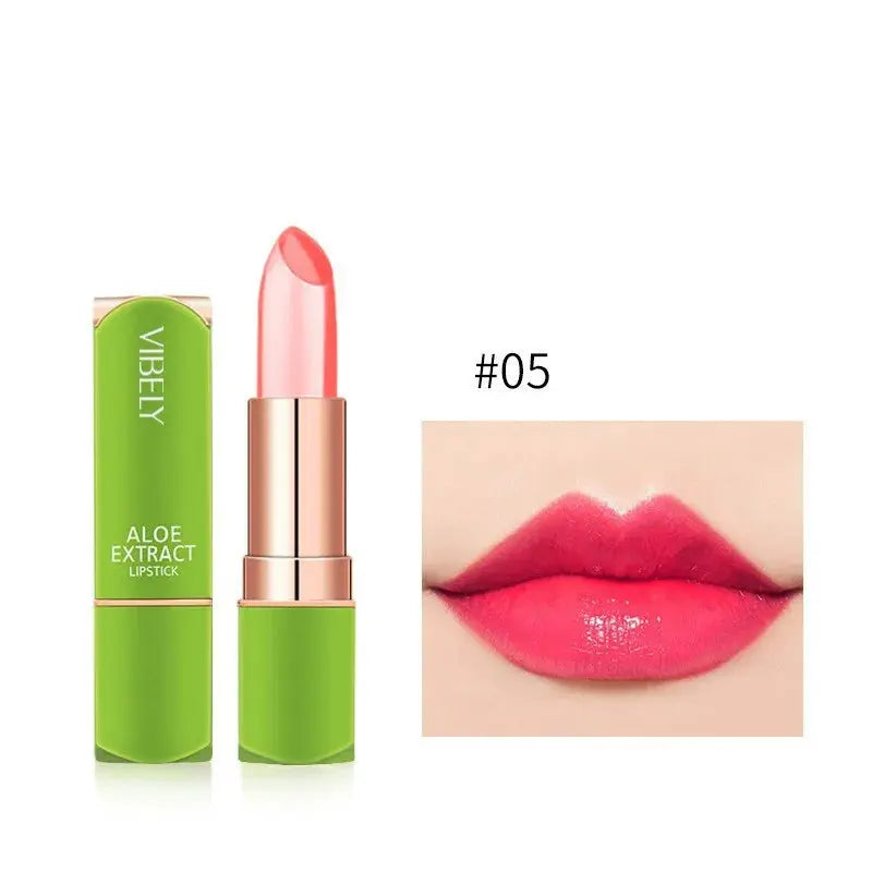 Color Changing Aloe Vera Jelly Lipstick Moisturizing Tinted Lip Balm Lasting Moisturizing Not Easy To Fade Lipsticks Cosmetic NNOS