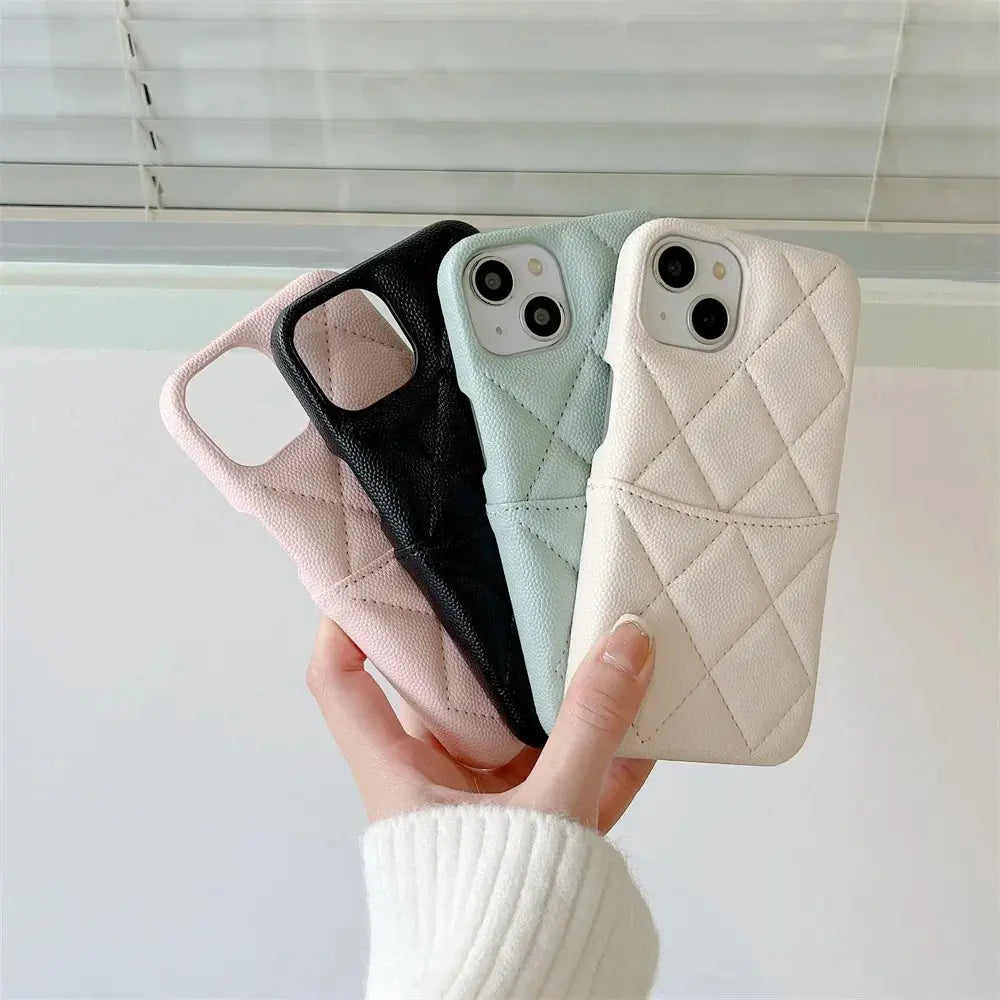 Luxury Geometric Leather Crossbody Phone Case NNOS