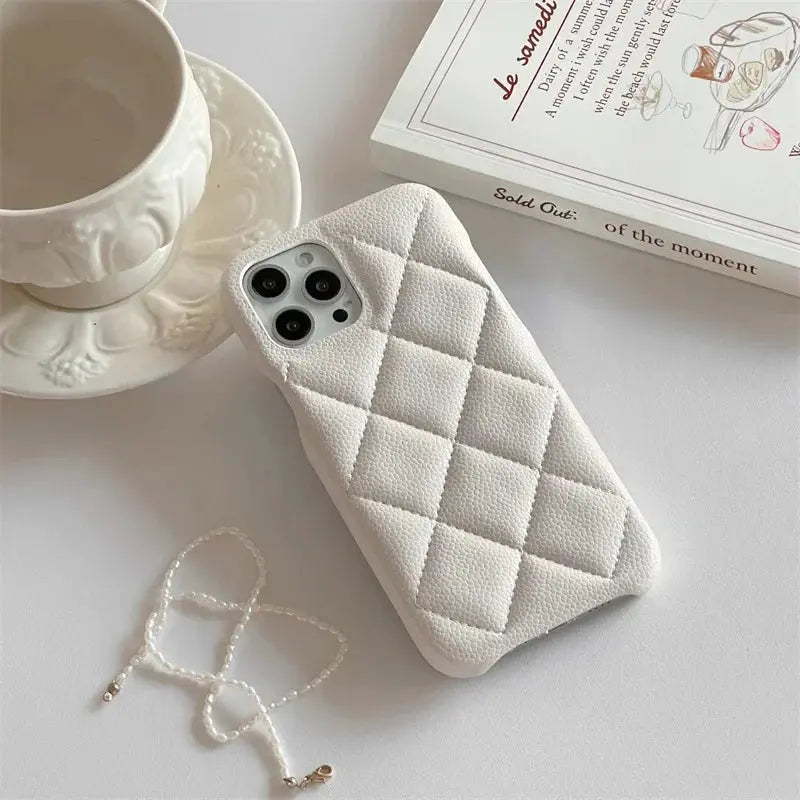 Luxury Geometric Leather Crossbody Phone Case NNOS