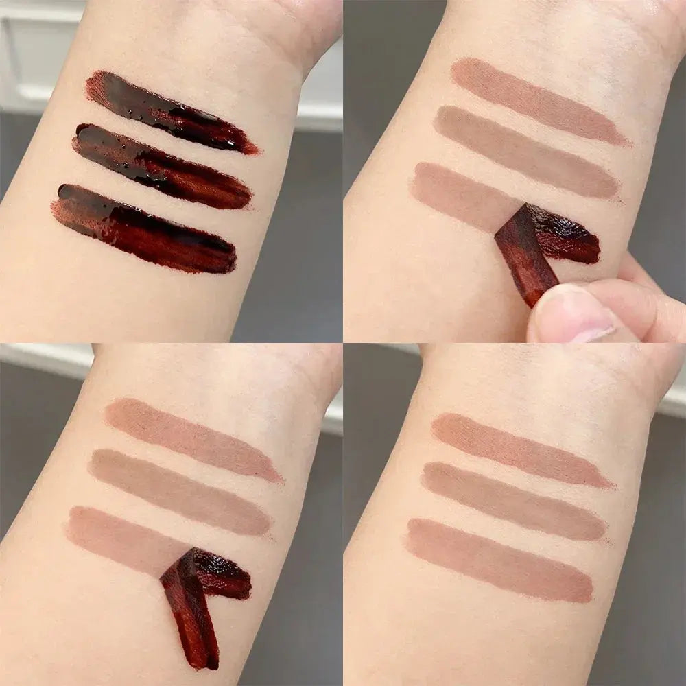 Waterproof Lip Liner Peel Off Tattoo Lipgloss Waterproof Long Lasting Matte Lip Tint Brown Contour Tear-off Lips Stain Cosmetic NNOS