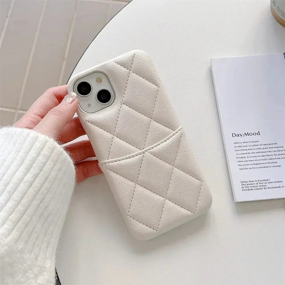 Luxury Geometric Leather Crossbody Phone Case NNOS
