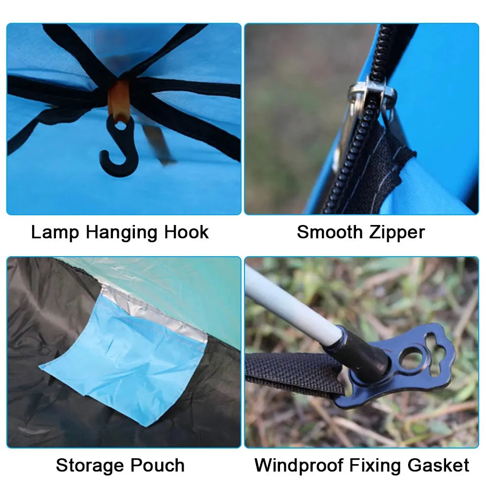 Outdoor Pop Up Tent Waterproof Portable Instant Automatic Camping Tent for 2-3/3-4 Person Family Tent Camping Backpacking NNOS