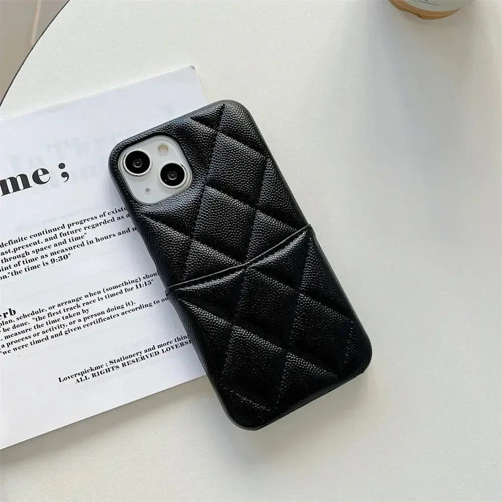 Luxury Geometric Leather Crossbody Phone Case NNOS
