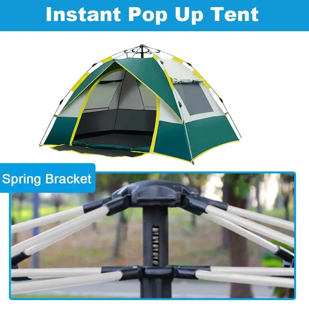Outdoor Pop Up Tent Waterproof Portable Instant Automatic Camping Tent for 2-3/3-4 Person Family Tent Camping Backpacking NNOS