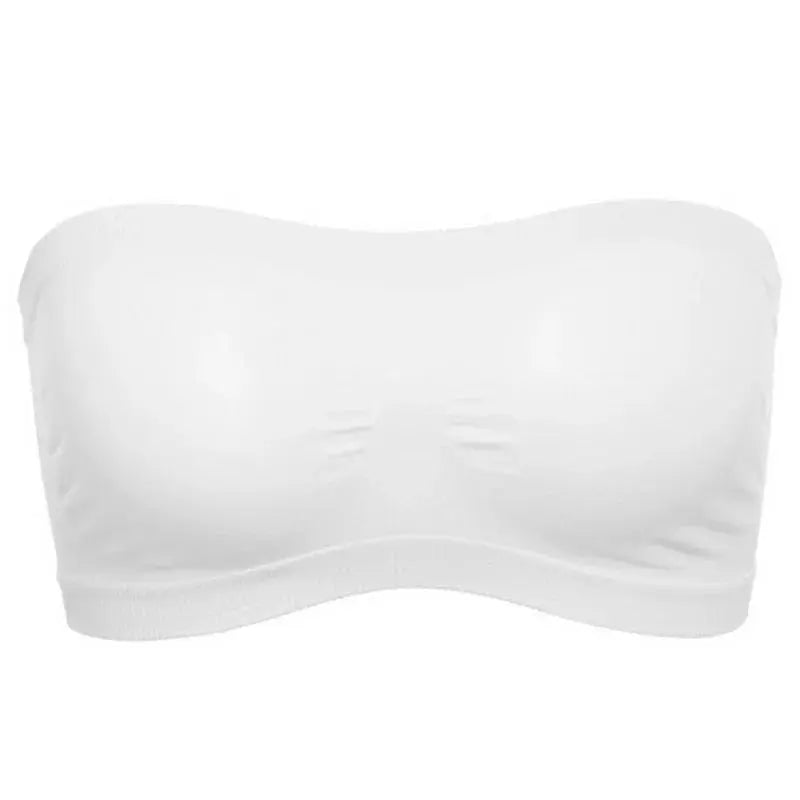 Summer Free Size Tube Invisible Bra Breathable Back Mesh Strapless Crop Top Women Ladies Sexy Bralette Bra Dress Shouderless Top NNOS