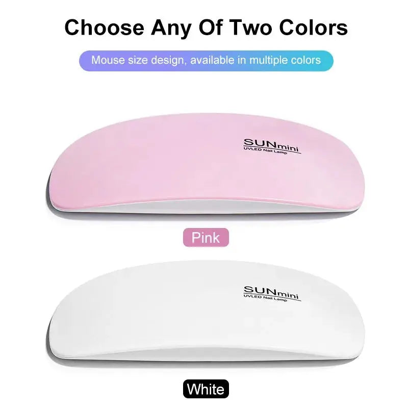 Portable 6W Mini Nail Dryer Machine with 6 LED UV Manicure Lamp for Home Use Dries Polish Varnish Quickly with USB Cable NNOS