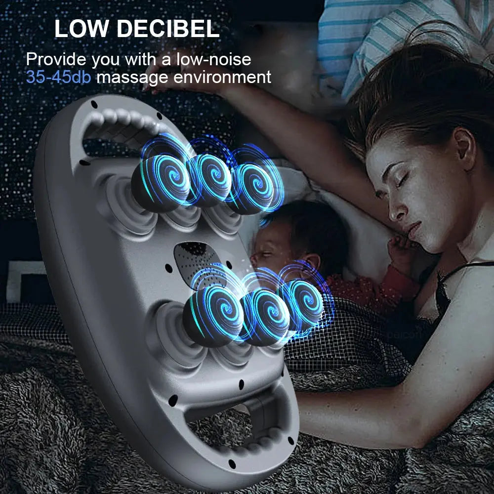 Electric Muscle Relaxation Massager Fascia Gun 6 Heads Body Massage for Deep Tissue Muscle Relief Back Leg Neck NNOS