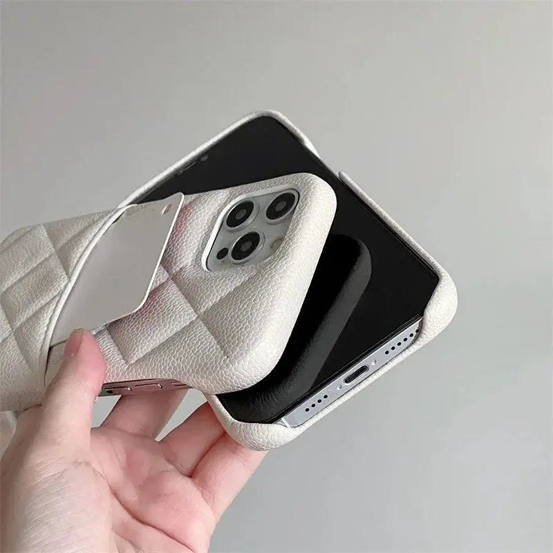 Luxury Geometric Leather Crossbody Phone Case NNOS