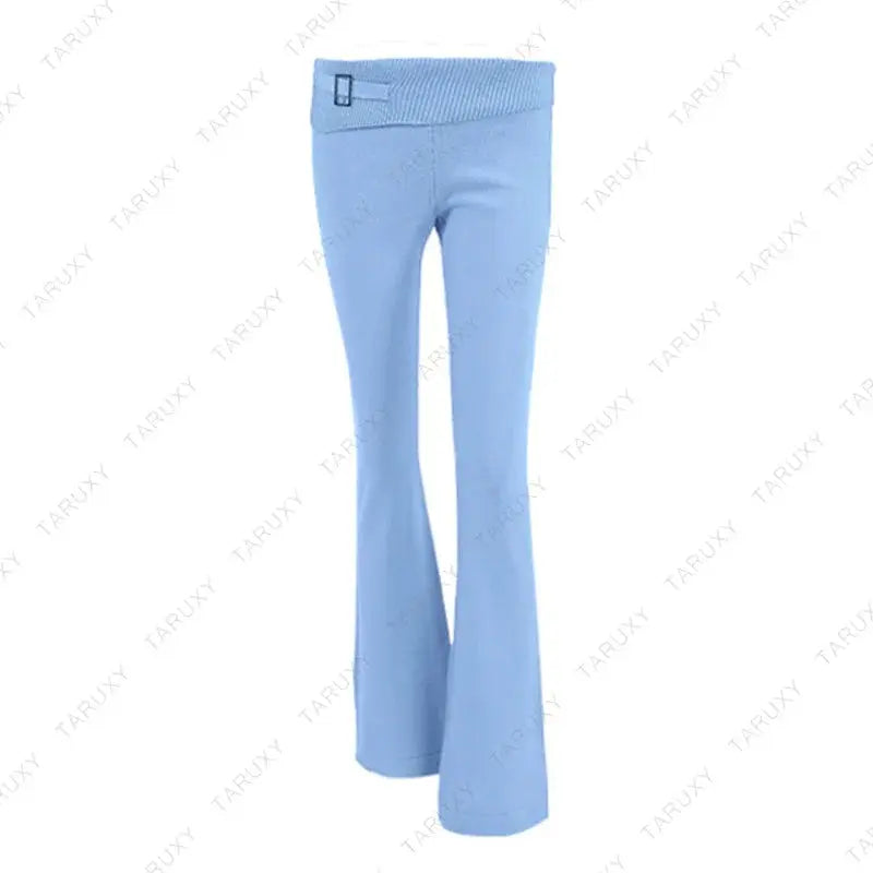 Casual Zipper Sweater Hoodie Set for Women High Waist Flare Pants Pink Knitted Y2k Two Piece Outfit Short Length Eye Catching NNOS