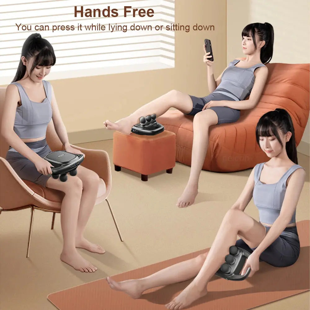 Electric Muscle Relaxation Massager Fascia Gun 6 Heads Body Massage for Deep Tissue Muscle Relief Back Leg Neck NNOS