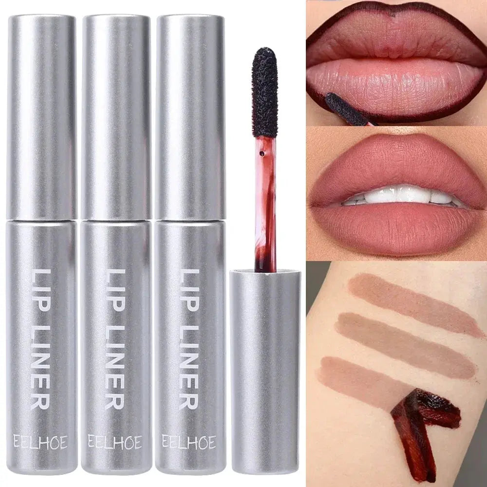 Waterproof Lip Liner Peel Off Tattoo Lipgloss Waterproof Long Lasting Matte Lip Tint Brown Contour Tear-off Lips Stain Cosmetic NNOS