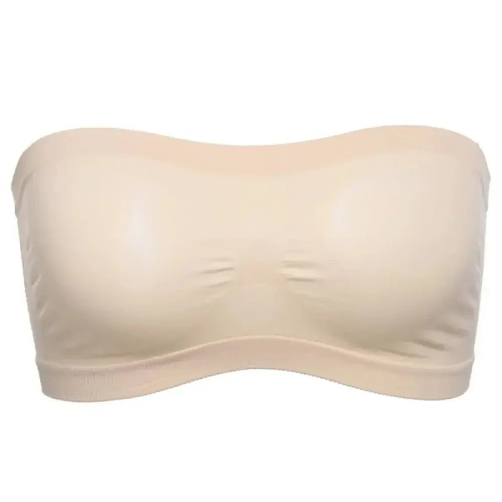 Summer Free Size Tube Invisible Bra Breathable Back Mesh Strapless Crop Top Women Ladies Sexy Bralette Bra Dress Shouderless Top NNOS