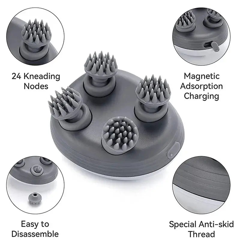 Electric Cat Massager for Deep Tissue Body Shoulder Leg Arm Neck Head Scalp Vibrating Kneading Device NNOS
