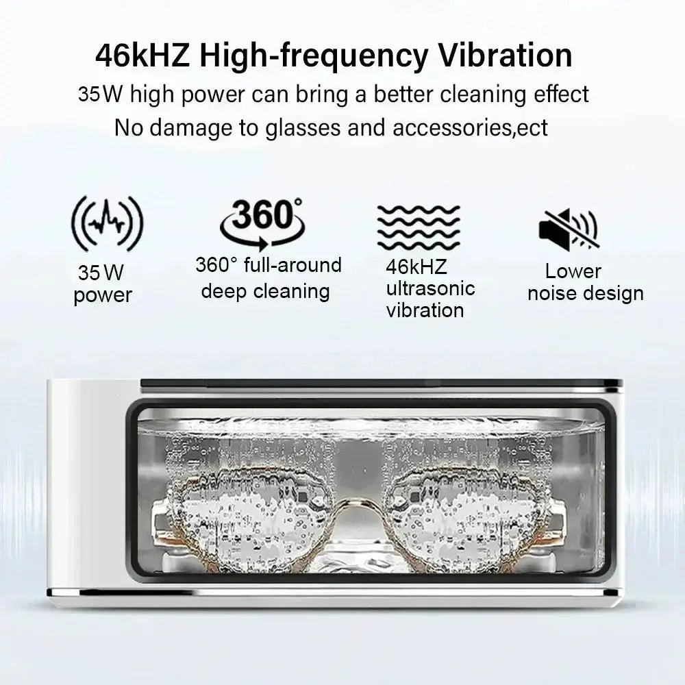 Powerful Ultrasonic Cleaner 500ML 46kHz for Jewelry Glasses Razor Circuit Board Watches Denture Teeth Ultrasound Washing Machine NNOS