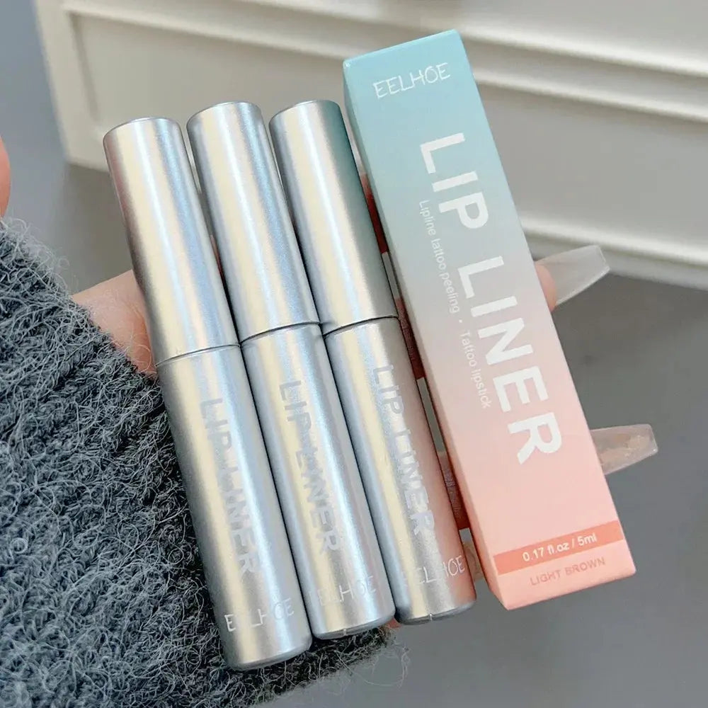Waterproof Lip Liner Peel Off Tattoo Lipgloss Waterproof Long Lasting Matte Lip Tint Brown Contour Tear-off Lips Stain Cosmetic NNOS