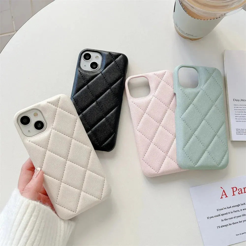 Luxury Geometric Leather Crossbody Phone Case NNOS