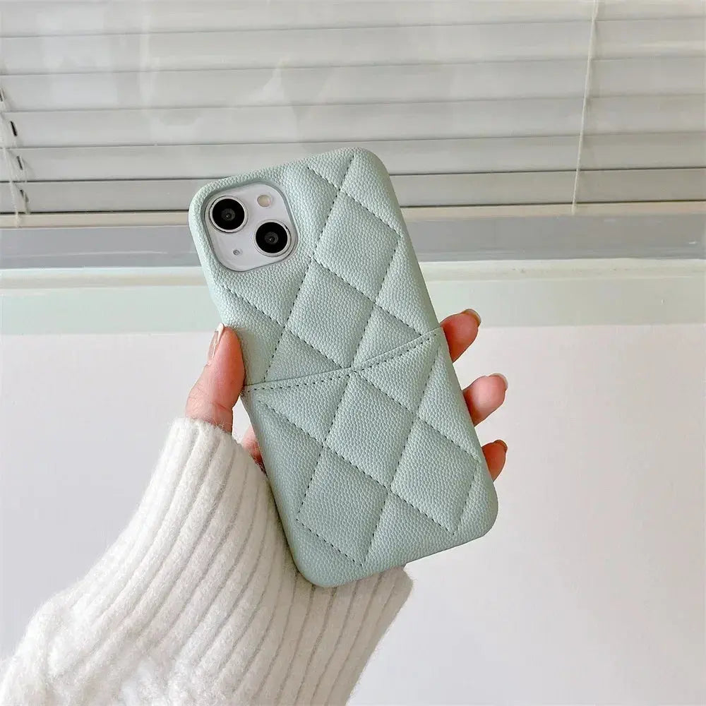 Luxury Geometric Leather Crossbody Phone Case NNOS