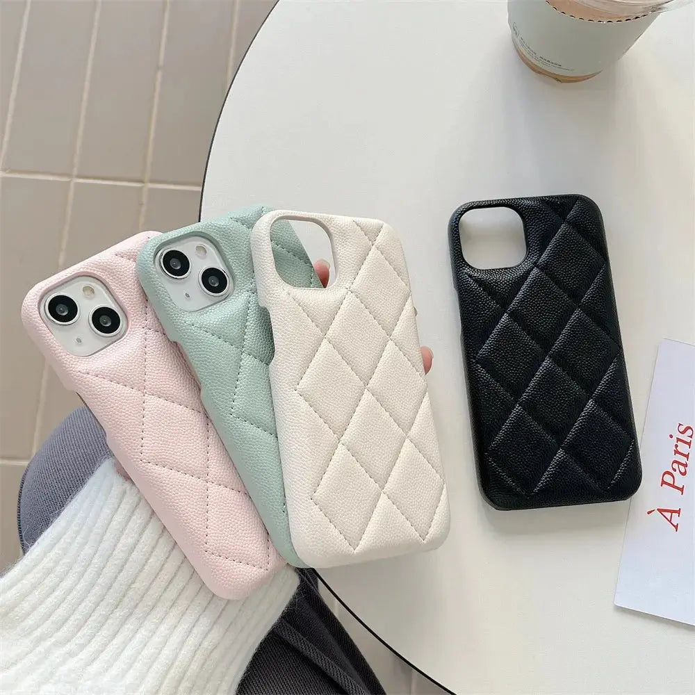 Luxury Geometric Leather Crossbody Phone Case NNOS