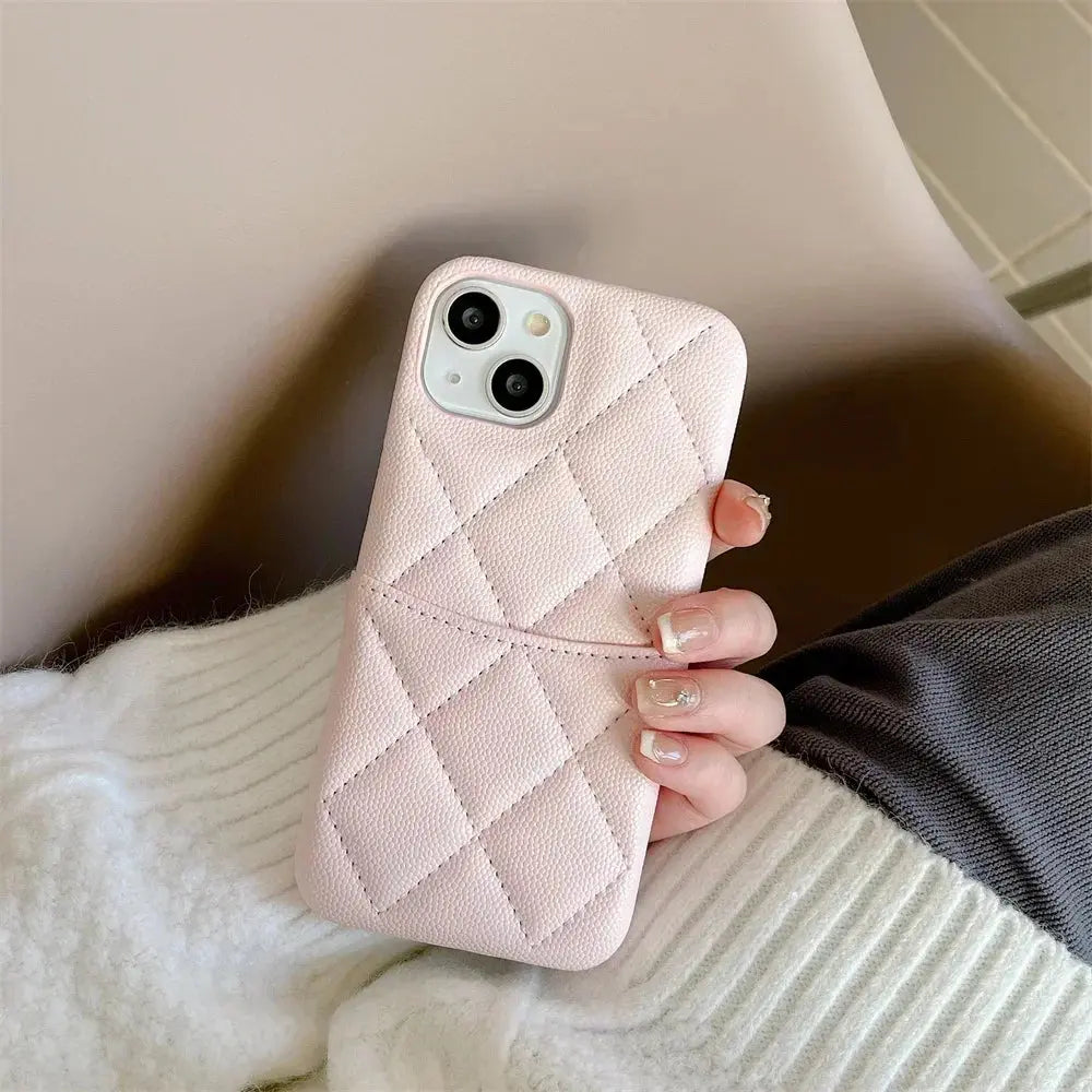 Luxury Geometric Leather Crossbody Phone Case NNOS