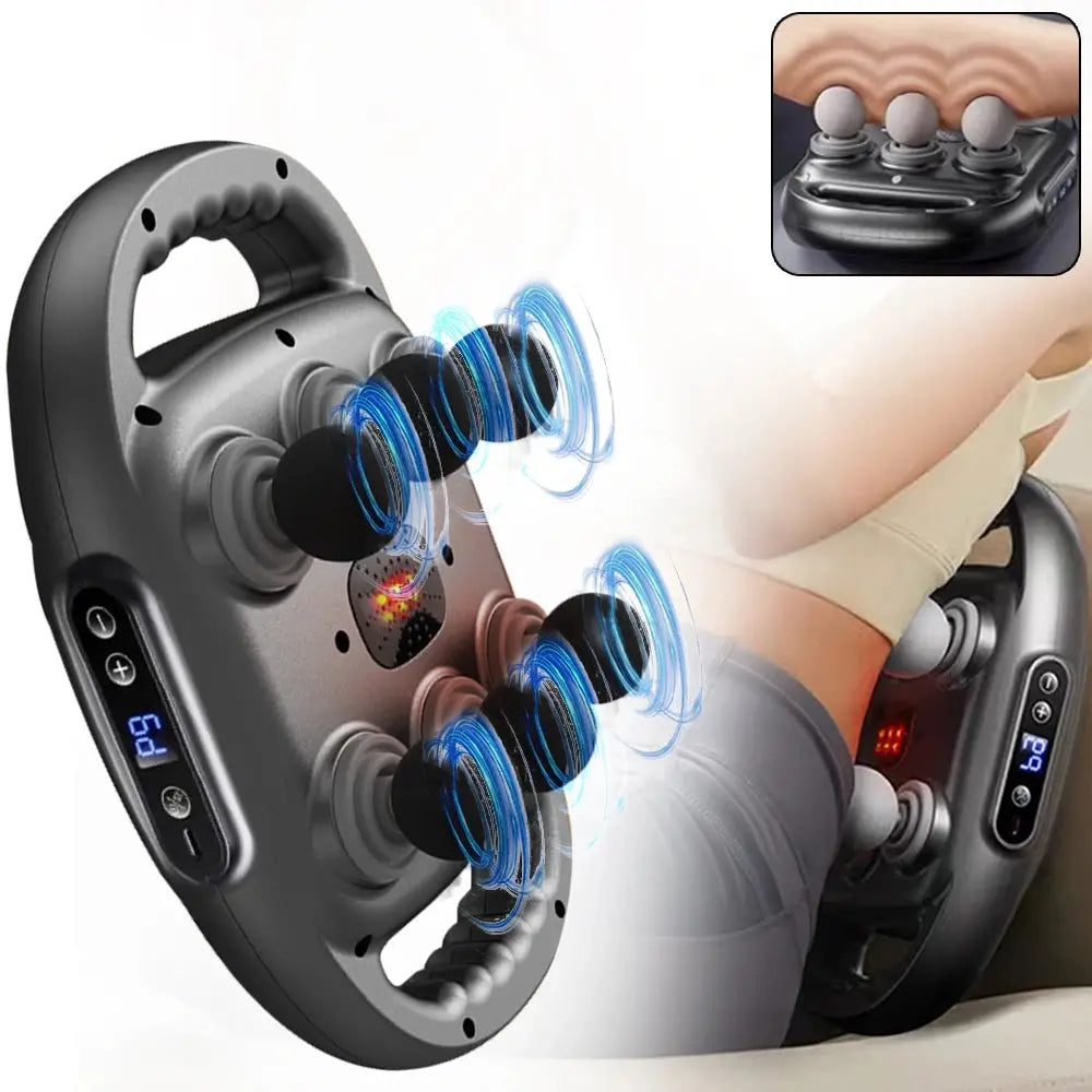 Electric Muscle Relaxation Massager Fascia Gun 6 Heads Body Massage for Deep Tissue Muscle Relief Back Leg Neck product image