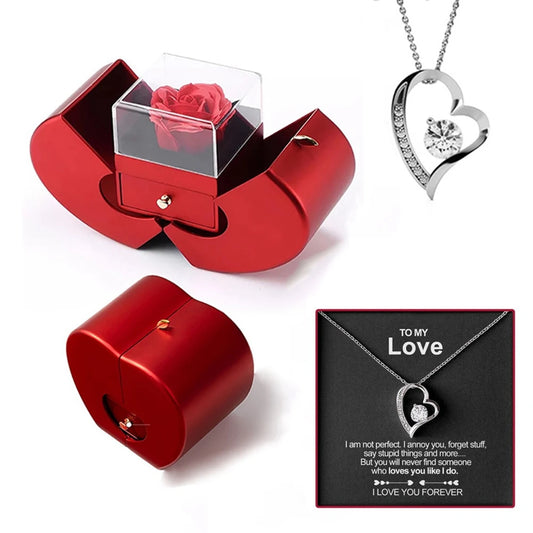 Eternal Rose Jewelry Box with Necklace - The Ultimate Gift for Every Special Occasion