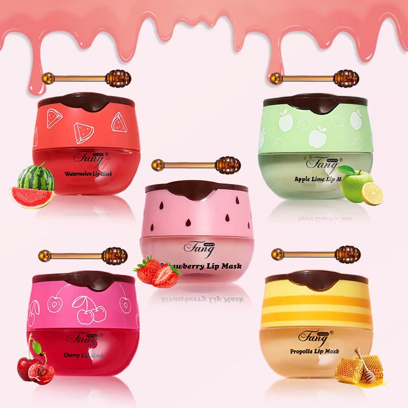 Revitalize Your Lips Overnight with 5.5G Strawberry Honey Nourishing Lip Sleep Mask - Ultimate Moisturizing Care!