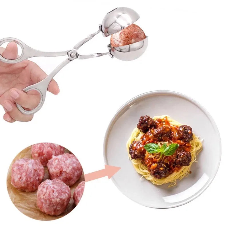 Ultimate Stainless Steel Meatball & Fish Ball Maker - Perfect Kitchen Tool for Delicious Rice Balls