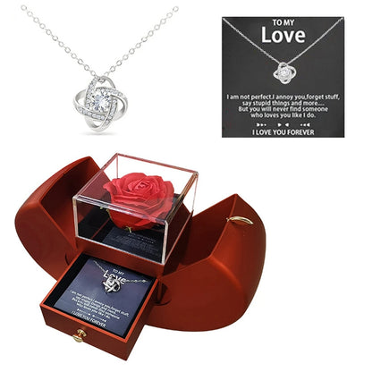 Eternal Rose Jewelry Box with Necklace - The Ultimate Gift for Every Special Occasion