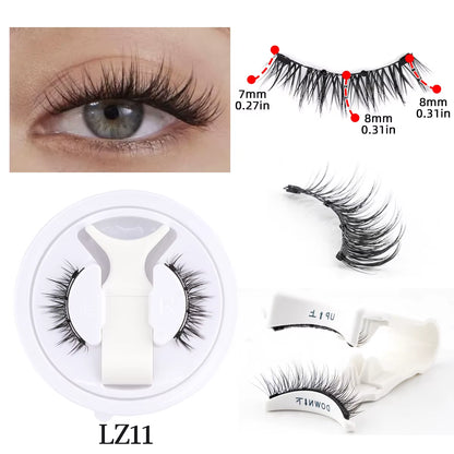 Magnetic Eyelash Tweezers Set with Reusable 3D Mink Lashes - Glue-Free Natural Faux Eyelashes