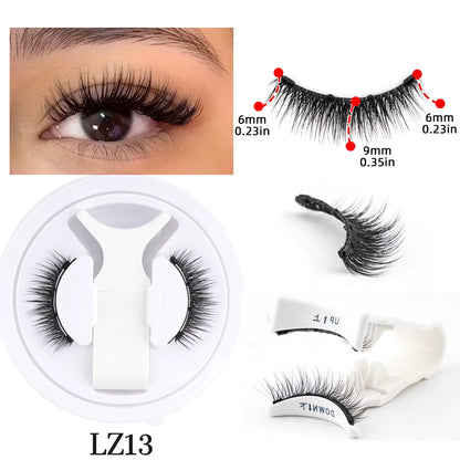 Magnetic Eyelash Tweezers Set with Reusable 3D Mink Lashes - Glue-Free Natural Faux Eyelashes