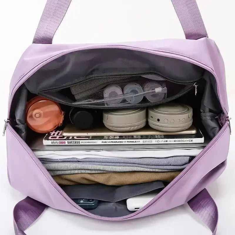 Ultimate Waterproof Gym Bag for Women - Spacious, Foldable Travel Companion with Dry & Wet Separation for Fitness Adventures