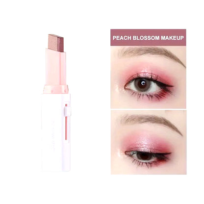 Two-Tone Gradient Eye Shadow Stick for Effortless Dimensional Enhancement Without Disrupting Makeup