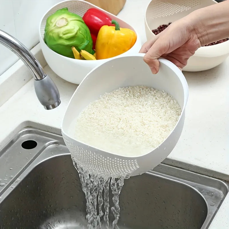 Transform Your Kitchen Game with This Must-Have Multi-Purpose Rice & Veggie Drainage Basket! 🍚🥦✨