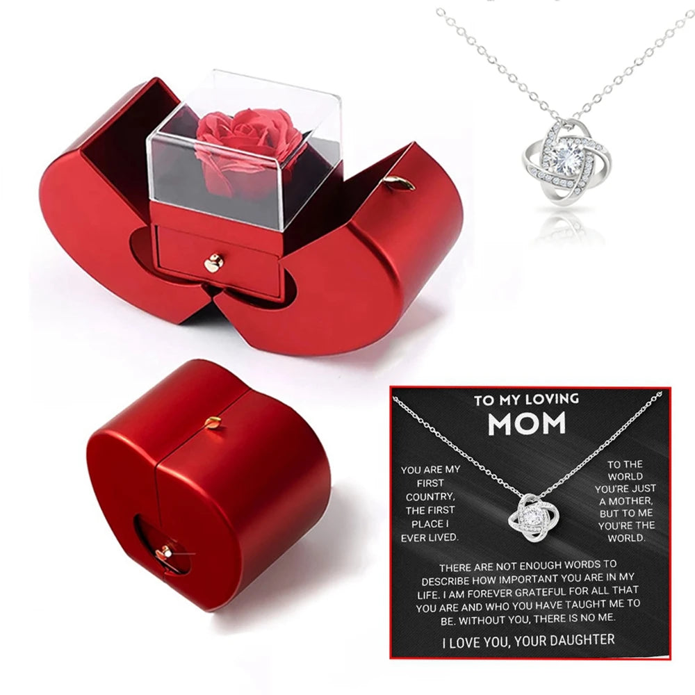 Eternal Rose Jewelry Box with Necklace - The Ultimate Gift for Every Special Occasion