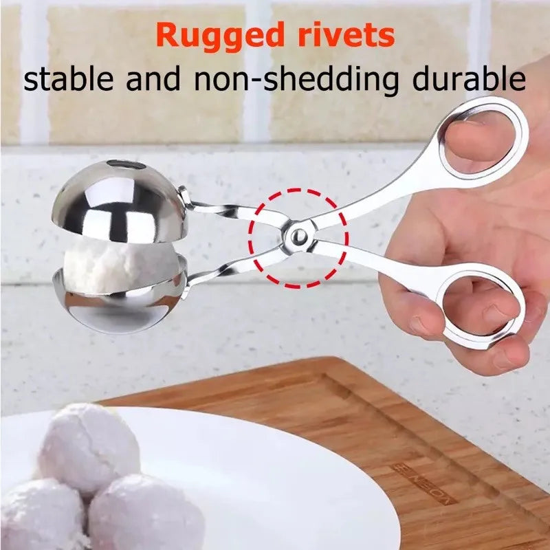 Ultimate Stainless Steel Meatball & Fish Ball Maker - Perfect Kitchen Tool for Delicious Rice Balls