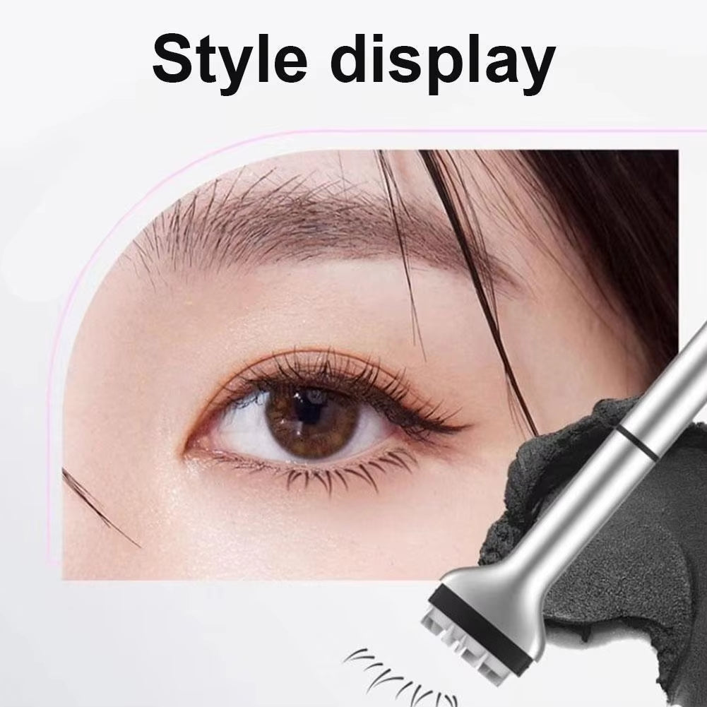 Dezone Waterproof Lower Eyelashes Stamp Pen - 3-in-1 Natural-Looking Korean Makeup in Black/Brown