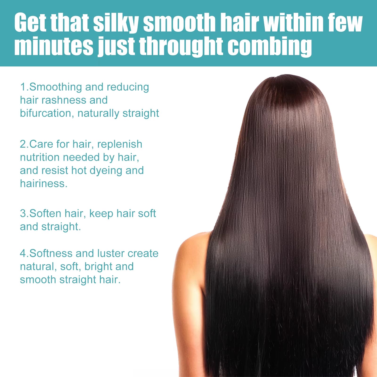 Keratin Repair Straightening Cream for Damaged Hair - Enhances Quality, Softens, and Prevents Dryness and Frizz