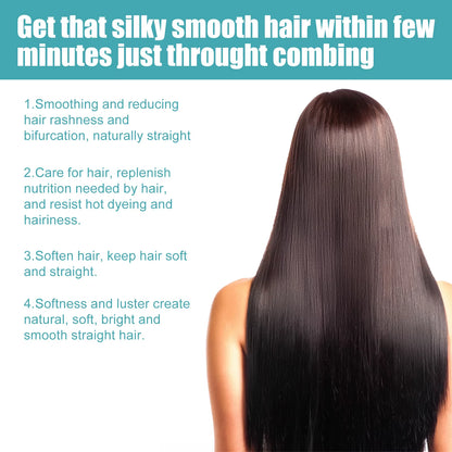 Keratin Repair Straightening Cream for Damaged Hair - Enhances Quality, Softens, and Prevents Dryness and Frizz