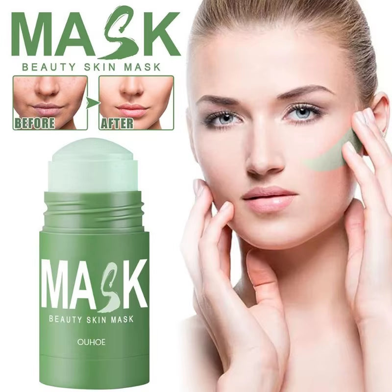 Green Tea Deep Cleansing Detoxifying Pore Cleanser and Blackhead Remover Clay Mask for Purifying and Moisturizing the Face