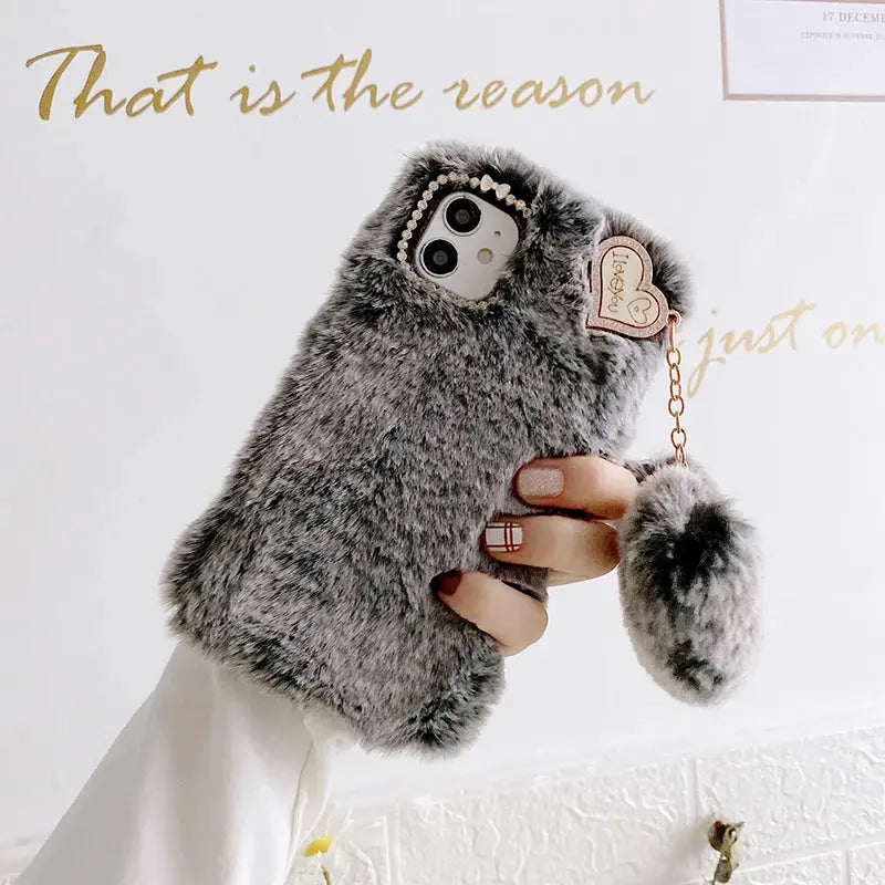 🧸 Plush & Hilarious Winter-Ready Phone Case For Iphone NNOS
