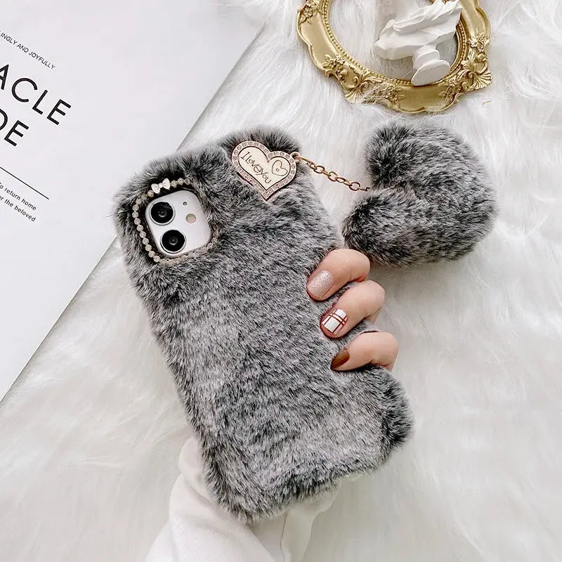 🧸 Plush & Hilarious Winter-Ready Phone Case For Iphone NNOS