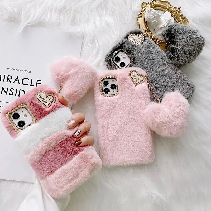 🧸 Plush & Hilarious Winter-Ready Phone Case For Iphone NNOS