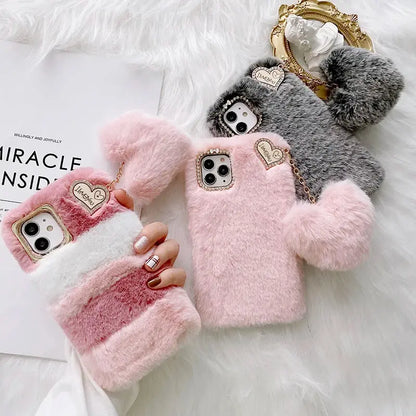 🧸 Plush & Hilarious Winter-Ready Phone Case For Iphone NNOS