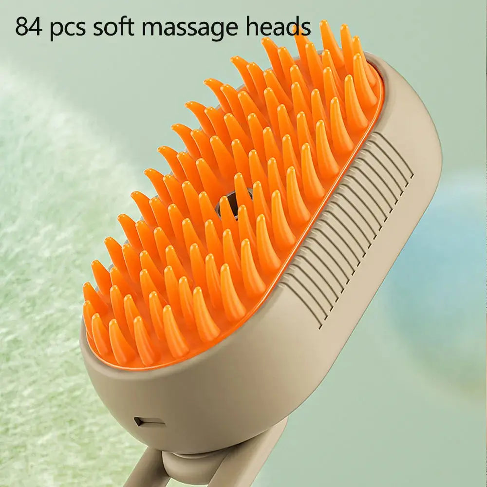 Rechargeable 3-in-1 Cat Grooming Brush Steamy Electric Self-Cleaning Spray Massage Pet Comb for Removing Loose Hair NNOS