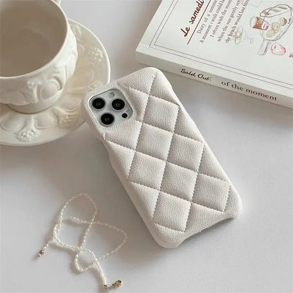 Luxury Geometric Leather Crossbody Phone Case NNOS