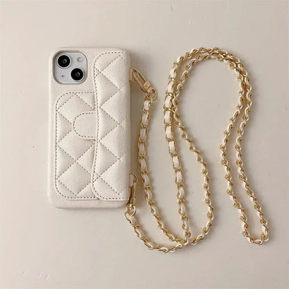 Luxury Geometric Leather Crossbody Phone Case NNOS